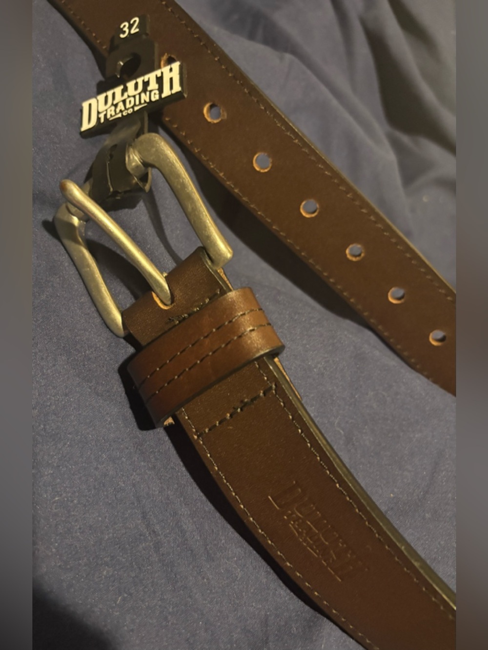 MEN’s BOY DULUTH TRADING Co. Brown Genuine Leather Belt size 32